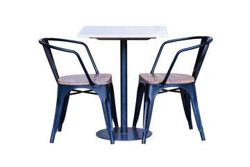 Dining table and chair.