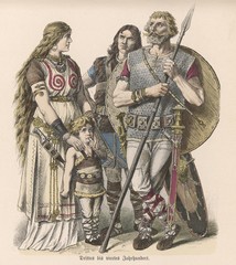 German Men - Women - 4th century. Date: 4th century