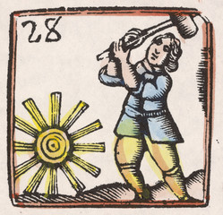 17th century Wheelwright. Date: 17th century