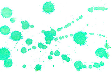 Abstract green ink splash