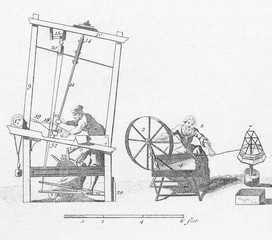 18th century Weavers. Date: circa 1730