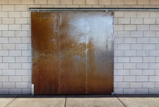 Large Industrial Modern Steel Barn Door 