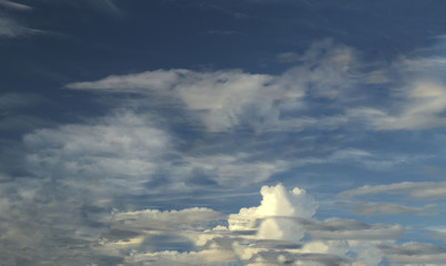 Cirrocumulus clouds on blue sky
