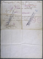 Passport 1914 Reverse. Date: 1914