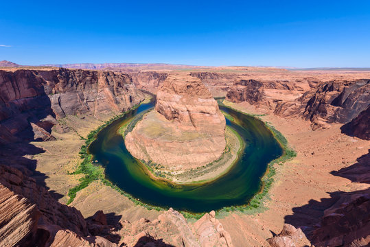 Viewpoint at Horseshoe Bend - Grand Canyon with Colorado River - Located in Page, Arizona - United States