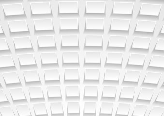Abstract white tech paper squares background