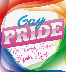 Colorful Design with Sign and some Precepts for Gay Pride, Vector Illustration