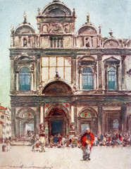 Obraz premium Venice - St Mark's School. Date: 1916