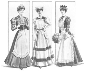 Fototapeta premium Servants' Clothing. Date: 1906