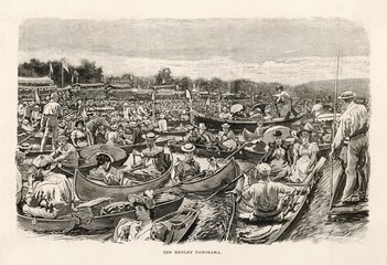 Crowded River at Henley. Date: 1893