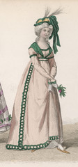 Fototapeta na wymiar Frenchwoman 1795 . Date: 1795