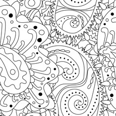 Seamless pattern with abstract ornaments.