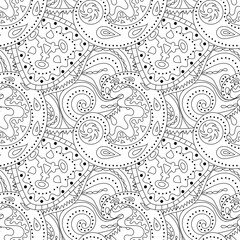 Seamless pattern with abstract ornaments.