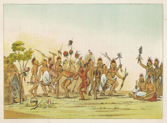After Battle Dance. Date: circa 1830