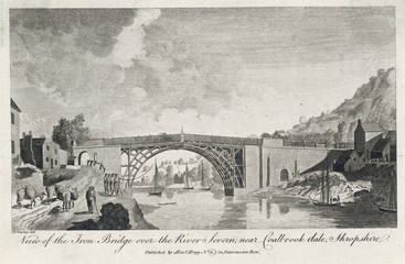 Iron bridge at Coalbrookdale  Shropshire. Date: built 1779