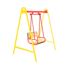 Swing seat icon in cartoon style