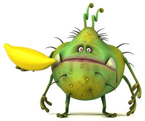 Fun germ - 3D Illustration