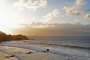 Dusk at Hawaiian beach