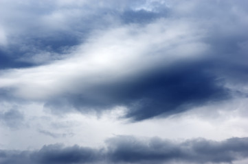 Dark storm clouds. overcast sky