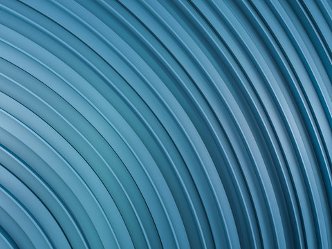 Abstract Swirly Shape Blue Background. 3D Rendering