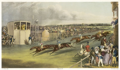 William IV at Ascot - 1837. Date: 1837 - obrazy, fototapety, plakaty
