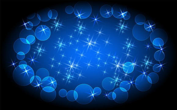 Glowing background with sparkle stars and  boke