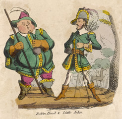 Obraz premium Robin Hood and Little John.