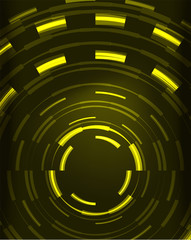 Neon circles abstract background
