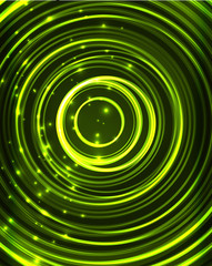Neon circles abstract background