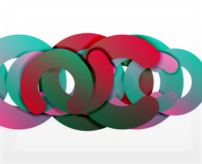 Circle geometric abstract background, colorful business or technology design for web