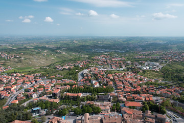 Obraz premium Republic of San Marino. Panorama from Mount Titan