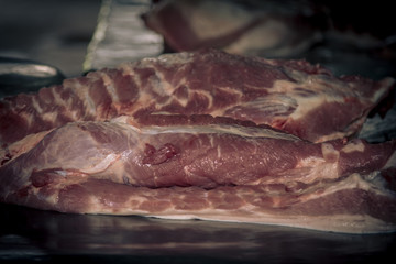 Swine slaughterhouse uses hot water for swine breeding in Thailand.