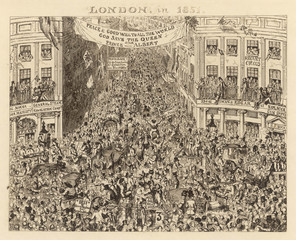 Crystal Palace Crowds. Date: 1851