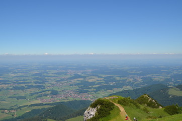 Fototapeta premium Alpenpanorama Chiemsee vom Hochfelln aus