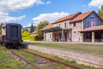 Fototapeta na wymiar petite gare touristique de Saint-Jean-du-Gard, France 