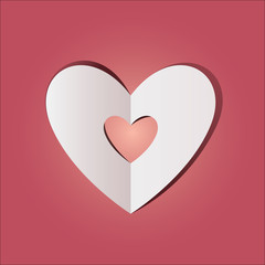 Heart paper vector. eps 10