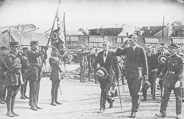 Lindbergh - in France. Date: 1927