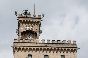 Fototapeta premium Republic of San Marino. Historic squares and palaces