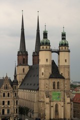 Naklejka premium Prächtige Marktkirche Unser Lieben Frauen zu Halle (Saale)
