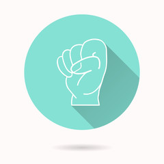 Hand vector icon.