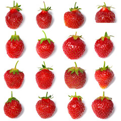 Strawberry isolated on white background. close up