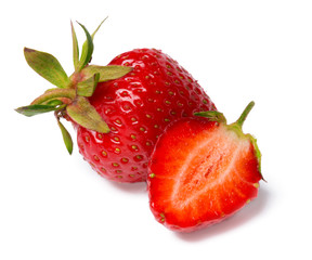 Strawberry isolated on white background. close up