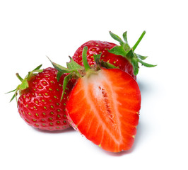 Strawberry isolated on white background. close up