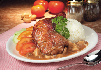 Braised chicken drumstick