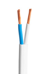power cables electrical isolated on white