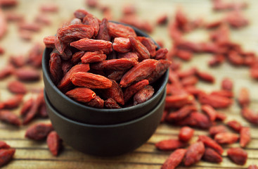 Bowl of dried goji berries
