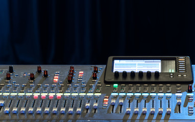 Professional lighting control and audio mixing console