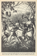 Alien abduction scene. Date: 1935