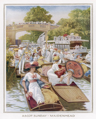 Boats at Maidenhead. Date: 1914