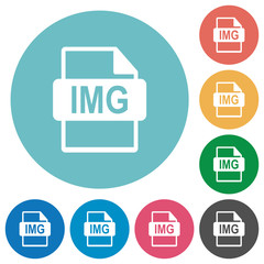 IMG file format flat round icons